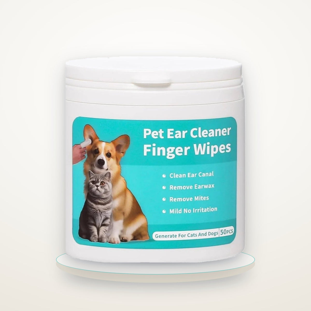Pot de 50 lingettes oreilles doigtier