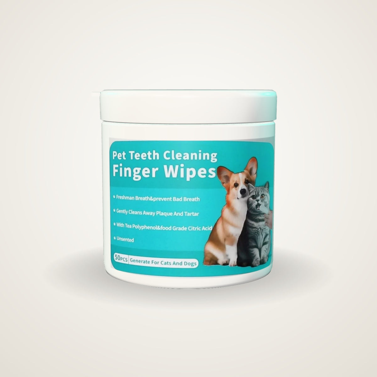 Pot DogSmile de 50 lingettes dentaires doigtier